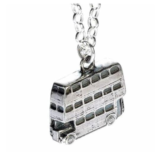 AZ1055 Silver Knight Bus Necklace with Free Earrings
