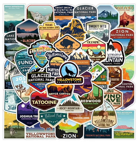 ST55 National Park 20 Pieces Assorted Stickers