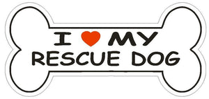 ST-D2397 Love My Rescue Dog Bumper Sticker