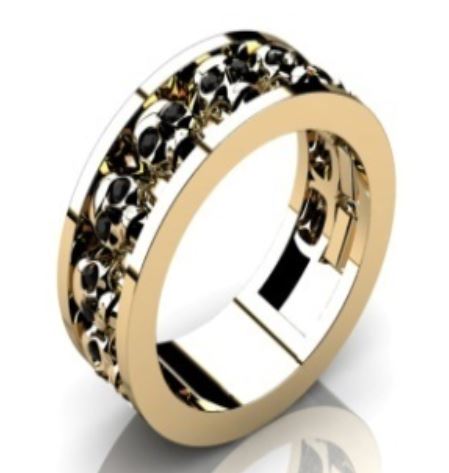 R681 Rose Gold Skull Ring - Iris Fashion Jewelry