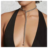 N2183 Silver Chain Link Adjustable Necklace with FREE Earrings - Iris Fashion Jewelry