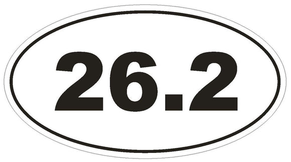 ST-D131 26.2 Marathon Oval Bumper Sticker