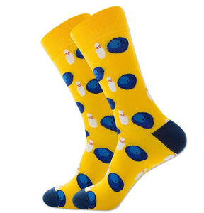 SF269 Yellow Bowling Socks - Iris Fashion Jewelry
