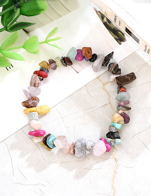 B1183 Multi Color Natural Stone Bracelet - Iris Fashion Jewelry