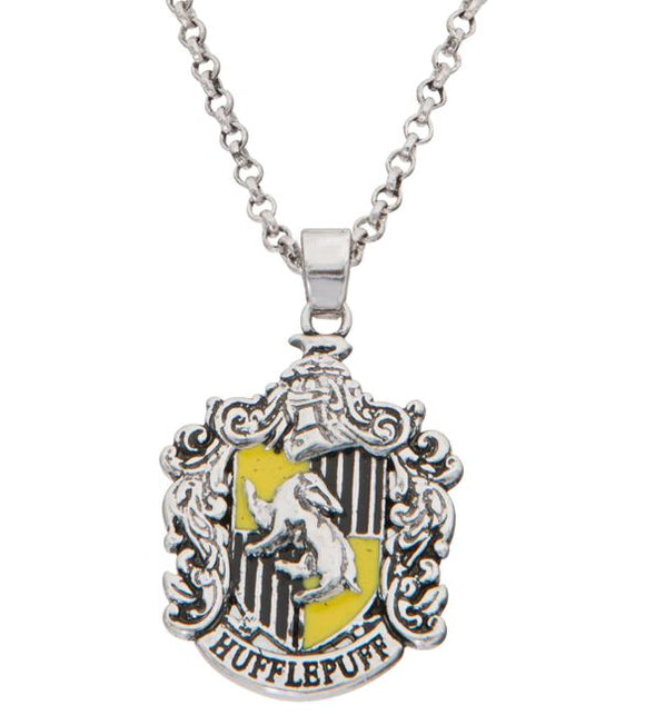 AZ465 Silver Hufflepuff Necklace with FREE EARRINGS