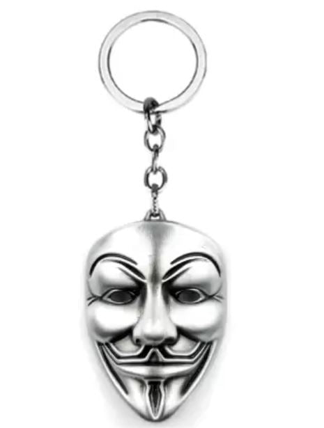 AZ956 Silver V for Vendetta Mask Keychain