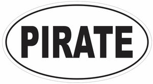 ST-D2917 Pirate Oval Bumper Sticker