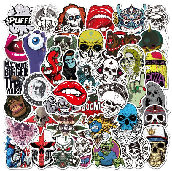 ST37 Skull 20 Pieces Assorted Stickers