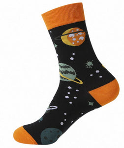 SF679 Black Planets Socks - Iris Fashion Jewelry