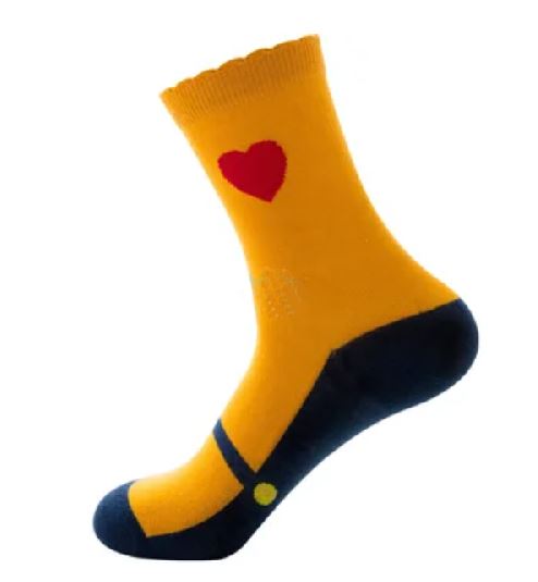 SF932 Golden Yellow Heart Socks - Iris Fashion Jewelry