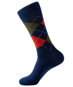 SF425 Navy Blue Plaid Socks - Iris Fashion Jewelry