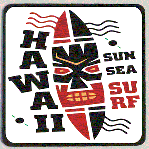 M193 Hawaii Surf Refrigerator Magnet - Iris Fashion Jewelry