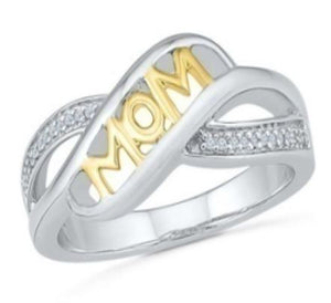 R314 Silver & Gold Mom Ring - Iris Fashion Jewelry