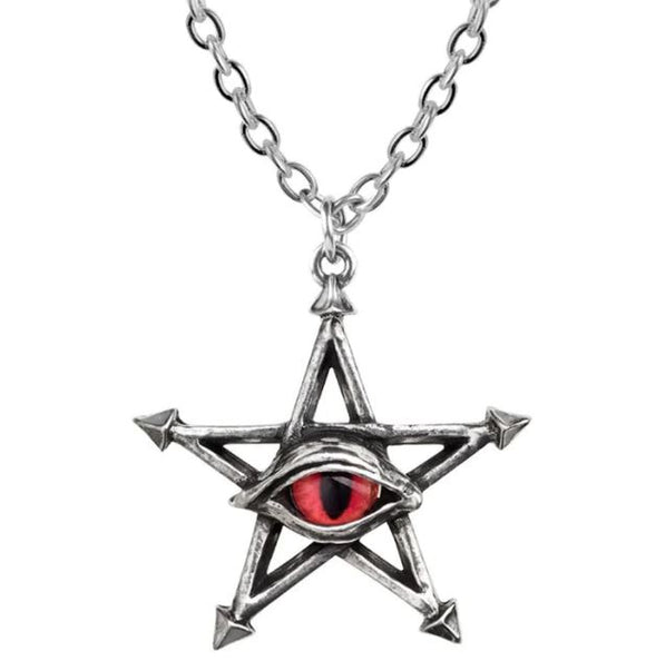 AZ859 Silver Red Evil Eye Necklace with FREE EARRINGS