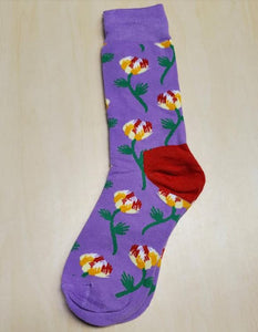 SF1319 Lavender Flower Socks - Iris Fashion Jewelry