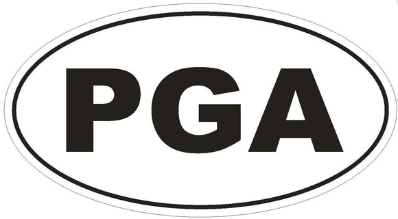 ST-D1612 PGA Oval Bumper Sticker