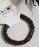 AZ231 Brown Wooden Bead Bracelet