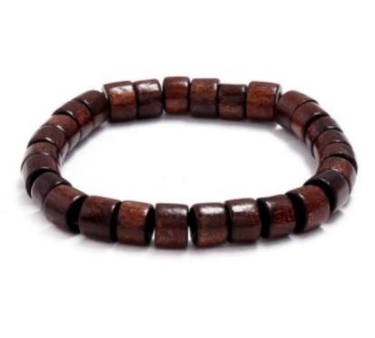 B377 Dark Brown Wooden Bead Bracelet - Iris Fashion Jewelry