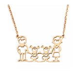 N1401 Gold Family Necklace with FREE EARRINGS - Iris Fashion Jewelry
