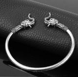 B330 Silver Elephant Cuff Bracelet - Iris Fashion Jewelry