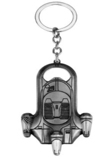 K70 Silver Spaceship Bottle Opener Keychain - Iris Fashion Jewelry