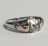 R20 Silver Pink Rhinestones Butterfly Ring - Iris Fashion Jewelry