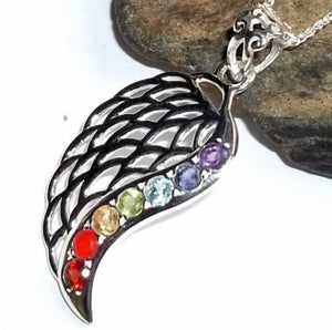 N497 Silver Multi Color Rhinestones Wing Necklace with FREE Earrings