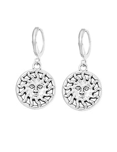 E1962 Silver Sun Earrings - Iris Fashion Jewelry