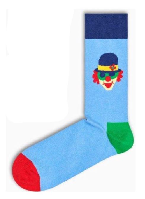 SF764 Pale Blue Clown Socks - Iris Fashion Jewelry