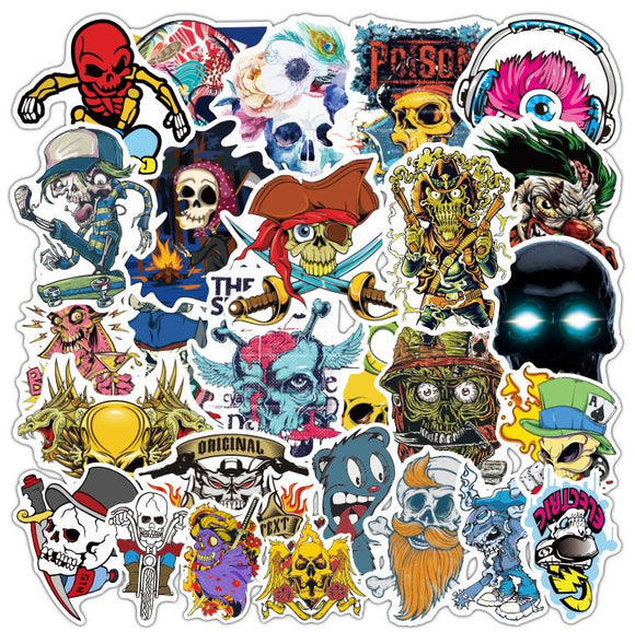 ST21 Skull 20 Pieces Assorted Stickers