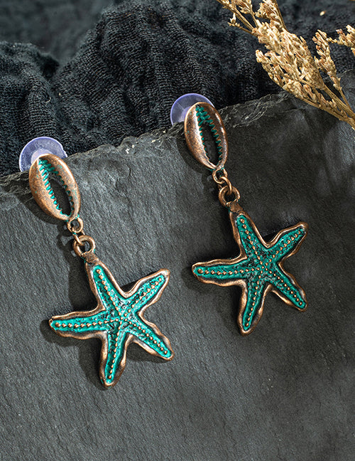 E1722 Bronze Starfish Earrings - Iris Fashion Jewelry