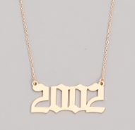 AZ1399 Rose Gold Year 2002 Necklace with FREE EARRINGS