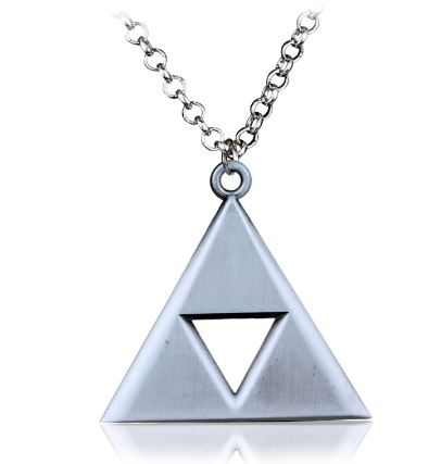 AZ37 Silver Hollow Triangle Necklace with FREE EARRINGS - Iris Fashion Jewelry
