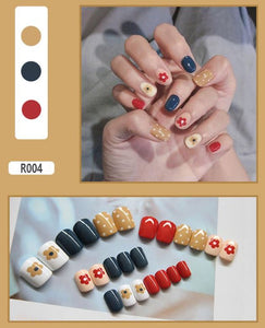 NS569 Short Square Press On Nails 24 Pieces R004