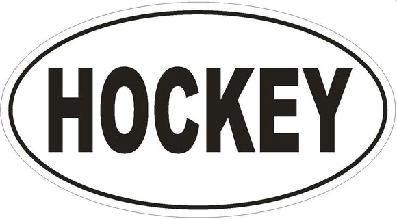 ST-D1944 HOCKEY Oval Bumper Sticker