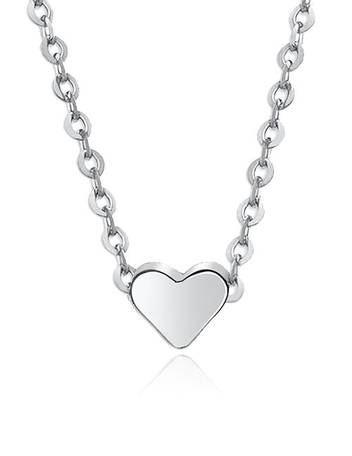 N1298 Silver Dainty Heart Necklace With Free Earrings - Iris Fashion Jewelry