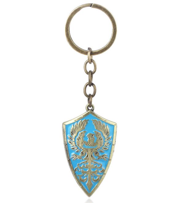 K98 Gold Blue Shield Keychain - Iris Fashion Jewelry