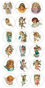 ST-D162 Vintage Angels Cherubs Craft Stickers Pack of 54