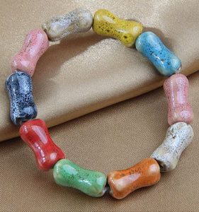 AZ1566 Multi Color Ceramic Bead Bracelet