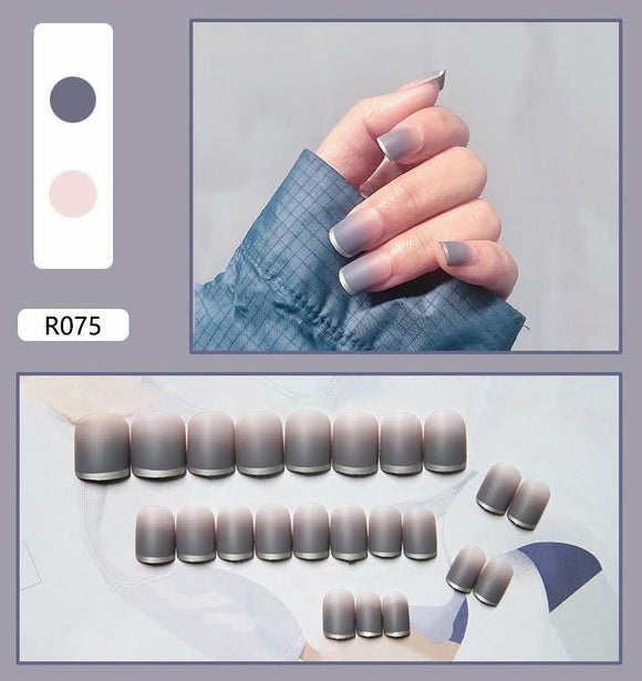 NS600 Short Square Press On Nails 24 Pieces R075
