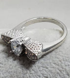 R727 Silver Gemstone Rhinestone Ring - Iris Fashion Jewelry