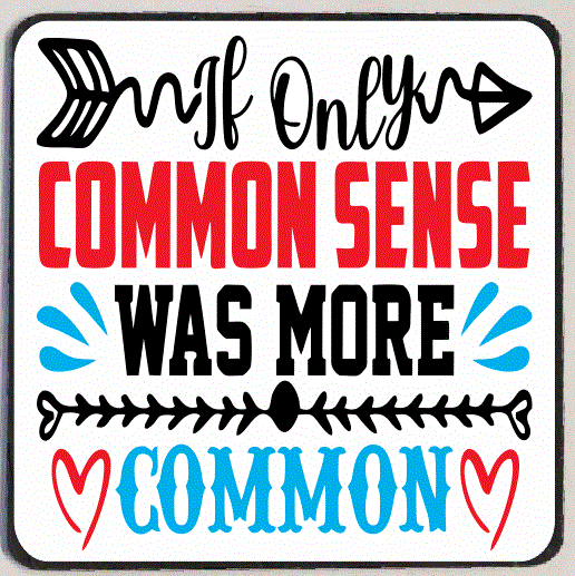 M201 Common Sense Refrigerator Magnet - Iris Fashion Jewelry