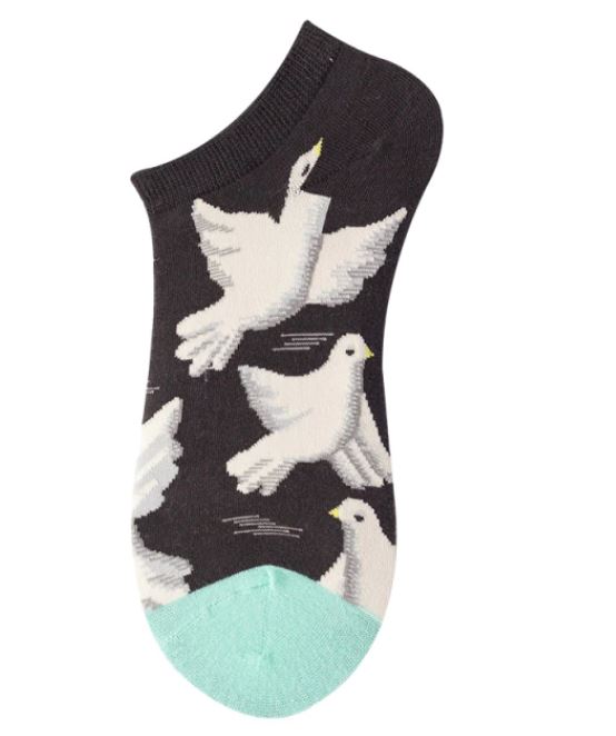 SF1189 Dark Gray Dove Low Cut Socks - Iris Fashion Jewelry