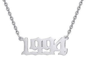 AZ1395 Silver Year 1994 Necklace with FREE EARRINGS