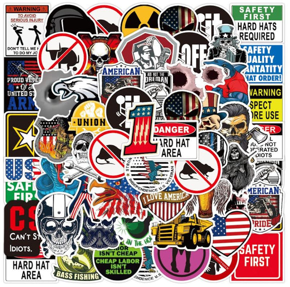 ST52 Men's 20 Pieces Assorted Stickers