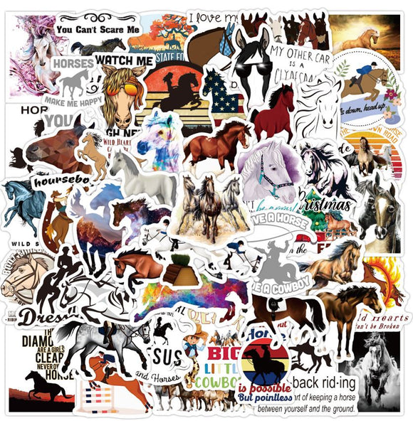ST26 Horse 20 Pieces Assorted Stickers