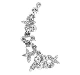 E1428 Silver Rhinestone Ear SINGLE Cuff - Iris Fashion Jewelry