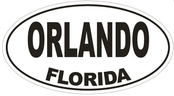 ST-D1611 Orlando Florida Oval Bumper Sticker