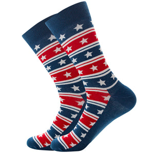 SF683 Stars & Stripes Patriotic Socks - Iris Fashion Jewelry