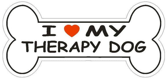 ST-D2400 Love My Therapy Dog Bumper Sticker